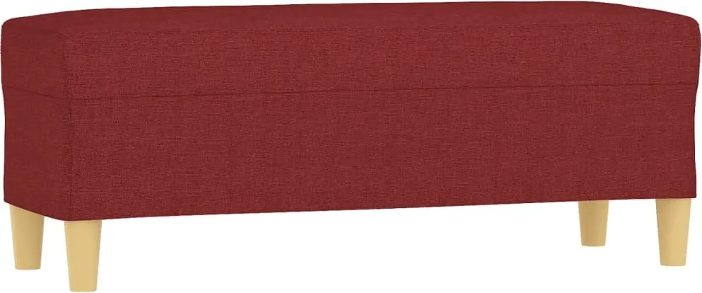 vidaXL bordó szövet pad 100 x 35 x 41 cm
