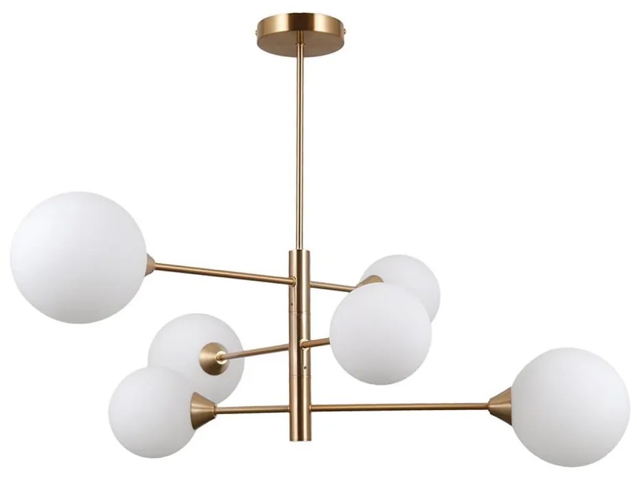 ITALUX PND-55342-6-HB - EVORA 6xG9/5W/230V mennyezeti lámpa, réz