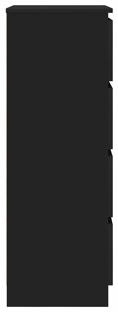 fekete szerelt fa tálalószekrény 60 x 35 x 98,5 cm