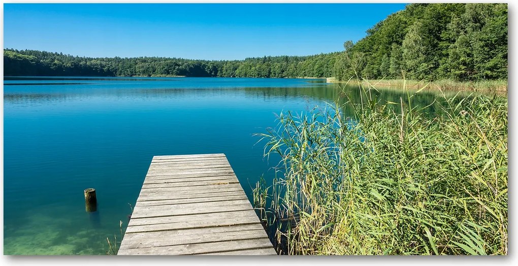 Fotó üvegkép Móló a tóparton 140x70