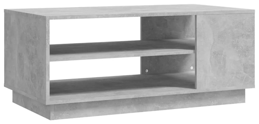Betonszürke szerelt fa dohányzóasztal 102x55x43 cm