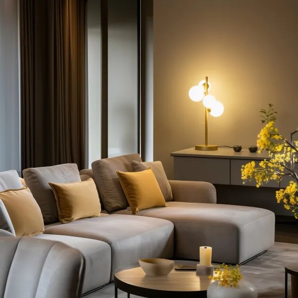 Brilagi - LED Asztali lámpa MILLA 4xG9/3W/230V arany/fehér