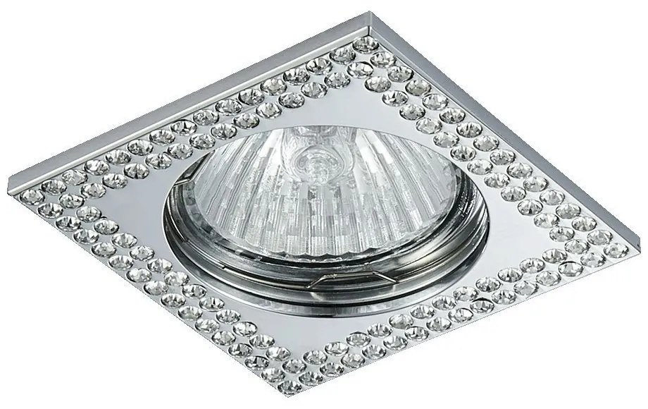 PREZENT 71077 Crystals Kristály Spot Lámpa Króm, Átlátszó GU10 IP20