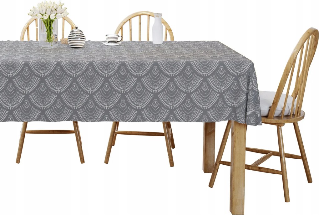 Abrosz Asztalra 140x240 Fehér Mintás 4133A