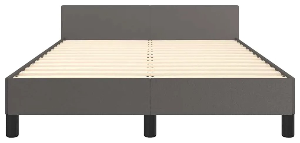 szürke ágykeret fejtámlával matrac nélkül 120x200 cm