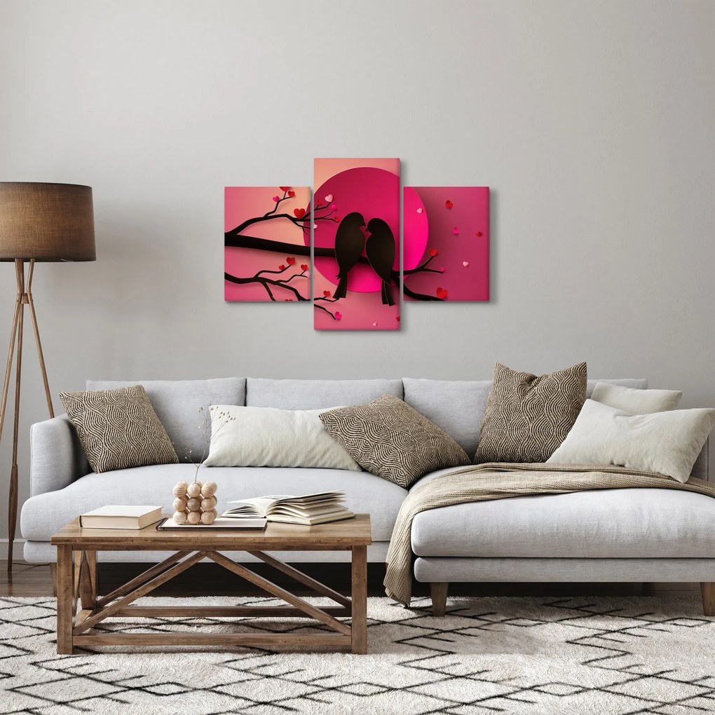 Kép - Szerelmes madarak (90x60 cm)