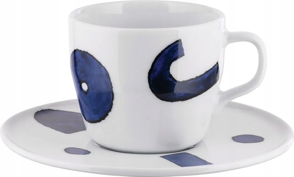 Alessi Itsumo Yunoki Kávéscsésze Aljjal 150 ml Fehér Díszített