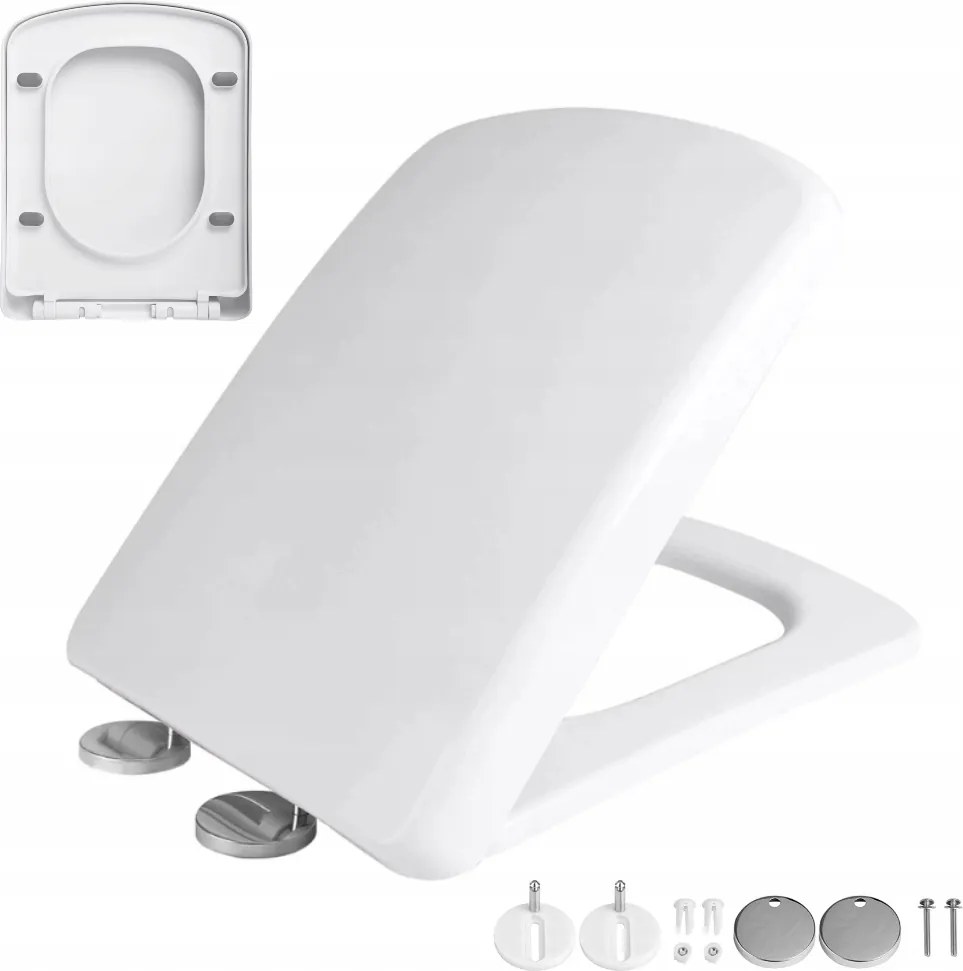 2 WC-ülőke WC-ülőke fedél Szabadonálló Téglalap Alakú 35X45 CM