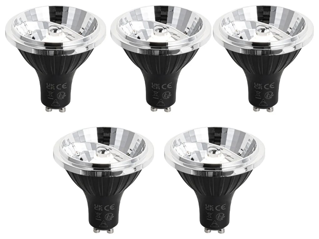 5 darabos GU10 szabályozható LED izzó készlet 70mm 6.5W 600 lm 4000K