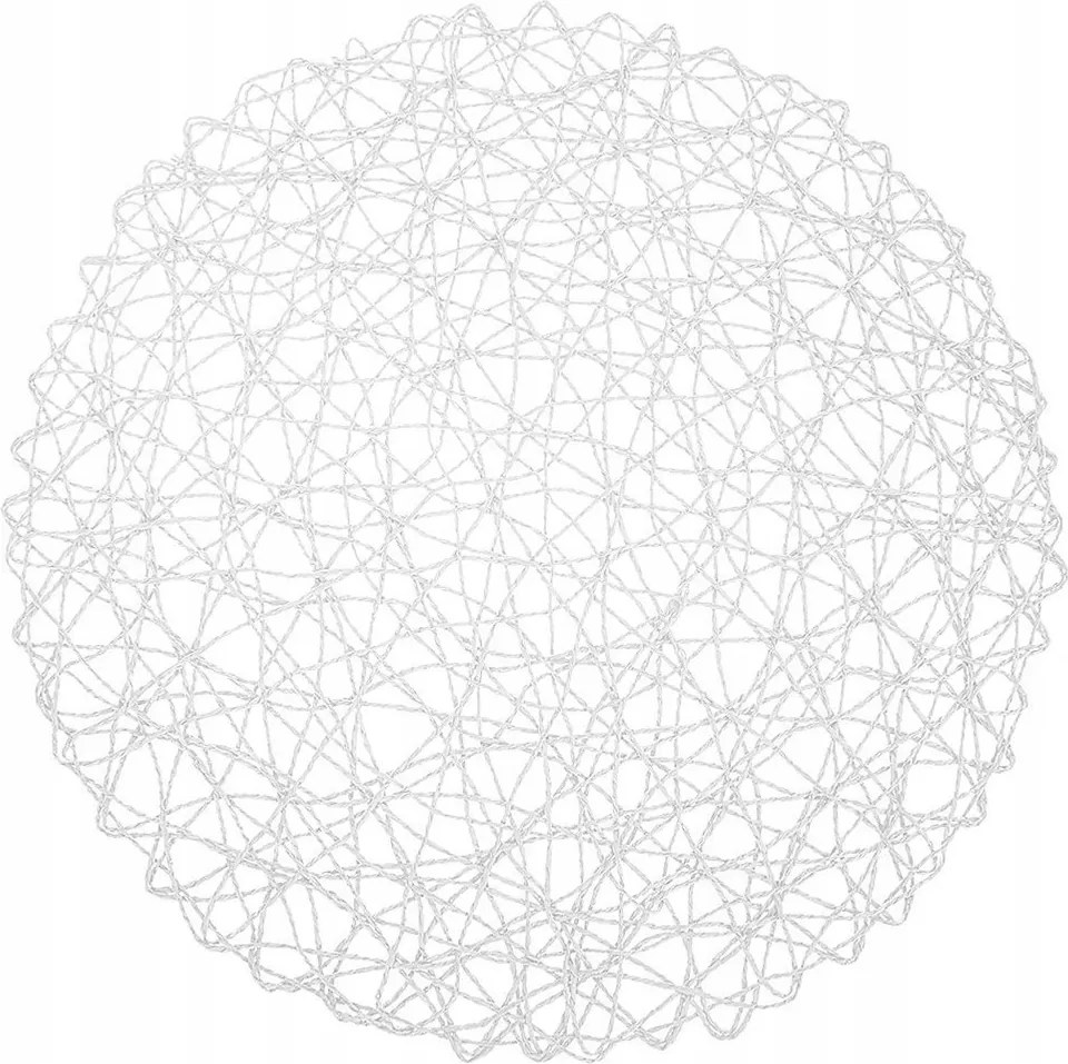 Asztali Tányéralátét Papír Fehér Kerek 35 CM Csipke