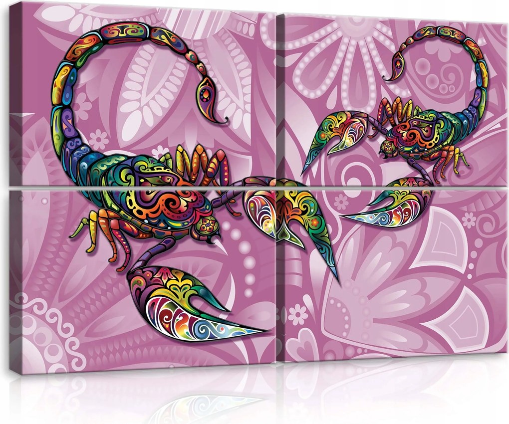 Vászonkép 120x80 Skorpió színes dísz minta élénk dekoratív fantázia