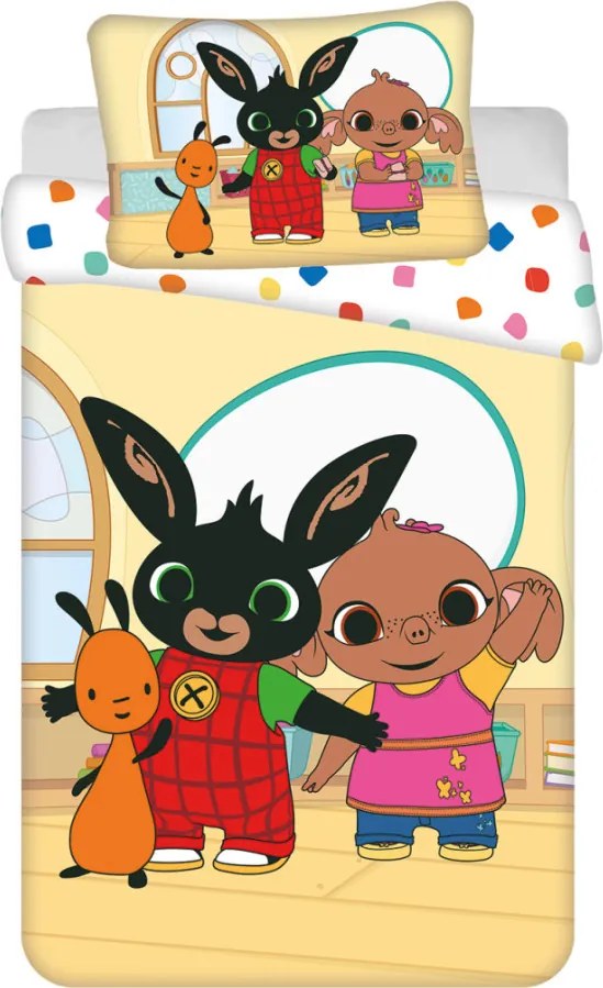 Bing Playroom gyerek, ovis ágyneműhuzat 100×135cm, 40×60 cm