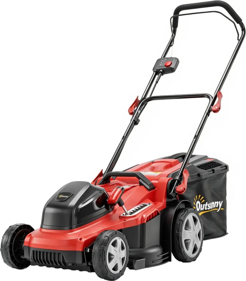 Elektromos fűnyíró 800 W-os, 40 cm-es vágásszélességgel, 45 literes fűgyűjtővel