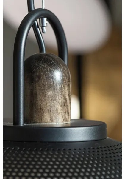 Klausen 111034 - Csillár zsinóron GRAVEN 1xE27/11W/230V fekete