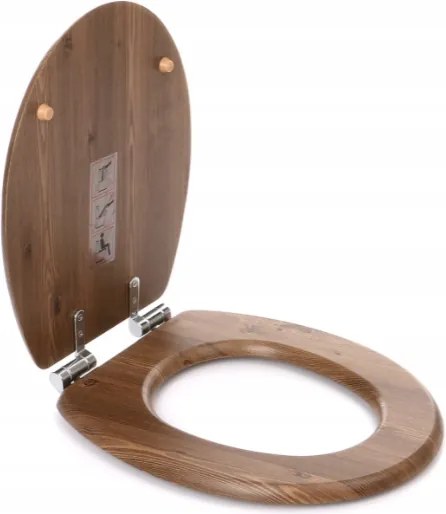 WC-ülőke Szabadon álló Univerzális Mdf Fa Dió