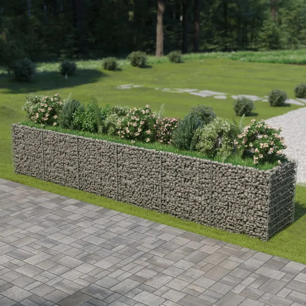 horganyzott acél gabion magaságyás 540 x 90 x 100 cm
