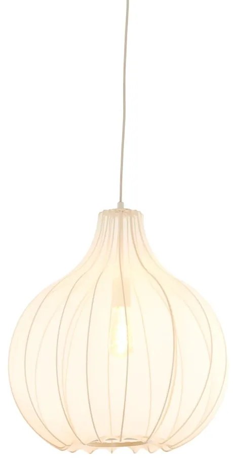 Bézs függőlámpa textil búrával ø 50 cm Elati – Light & Living