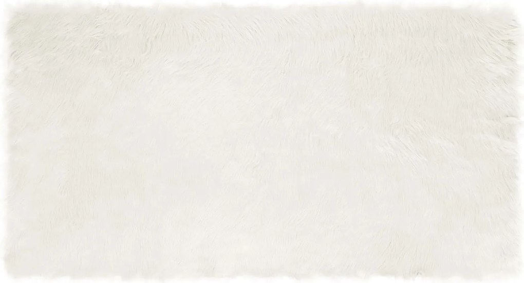 vidaXL Műgyapjú Szőnyeg Tafalla Fehér 80 x 150 cm Poliészter