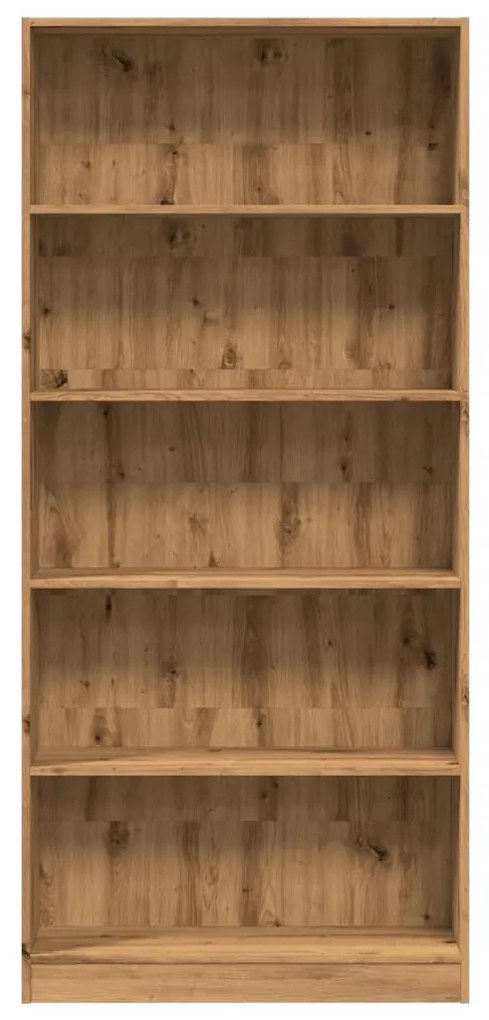 kézműves tölgy szerelt fa könyvespolc 80 x 24 x 176 cm