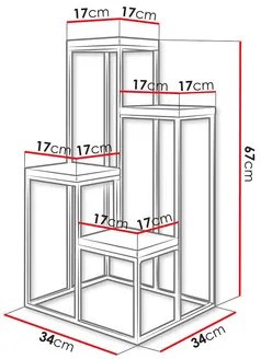 Virágtartó állvány Renoya (fekete + természetes) . 1105939