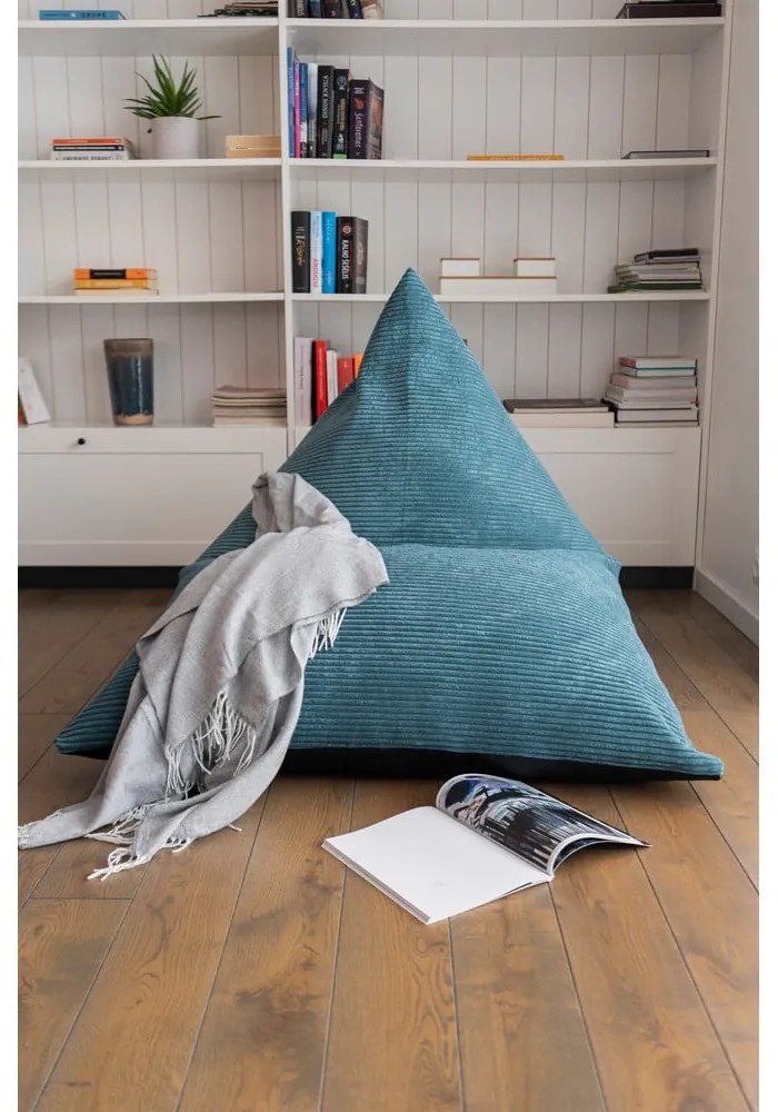 Sötétszürke kordbársony babzsákfotel Razzmatazz – SLOWDOWN