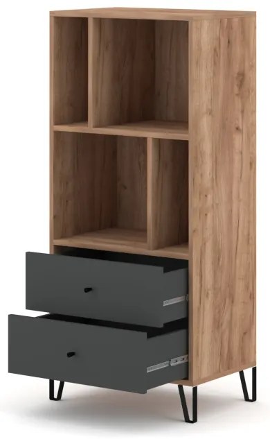 BILBAO REGAŁ BL07 2S CRAFT TOBACO/GRAFIT