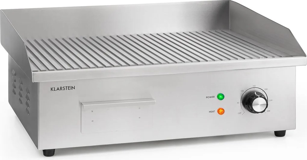 Klarstein Grillmeile 3000R, elektromos grill, 3000 W, grill lap, 54,5 x 35 cm, bordás