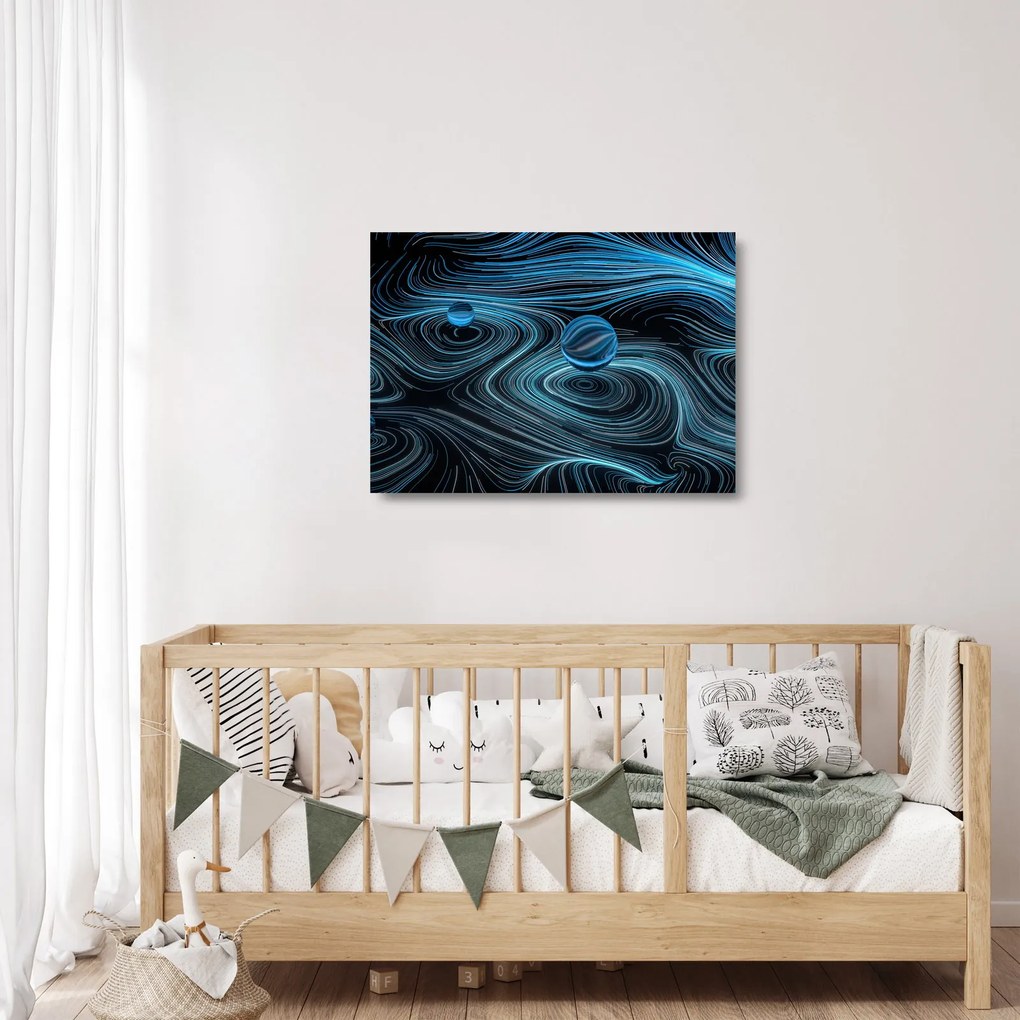Absztrakt képet (üvegen) (70x50 cm)