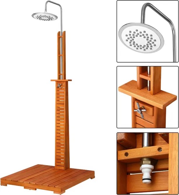 Deuba Eukaliptuszból készült kerti zuhany