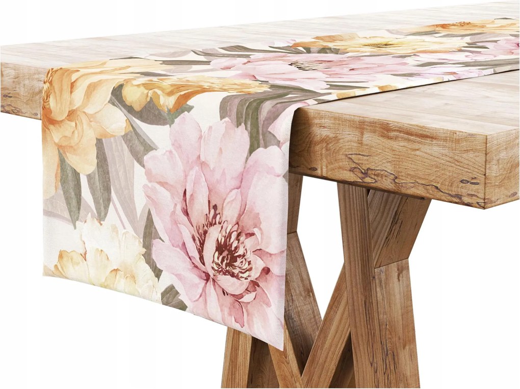 Asztalterítő 40x220 Dekoratív Rózsa Virágok 8558