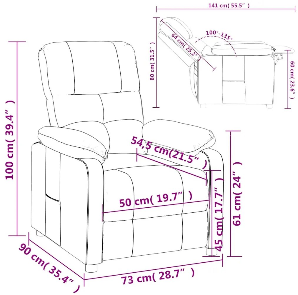 sötétszürke szövet dönthető fotel