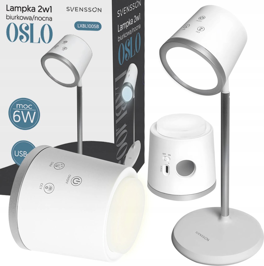 Asztali Lámpa Éjjeli Led Állítható Svensson Prémium