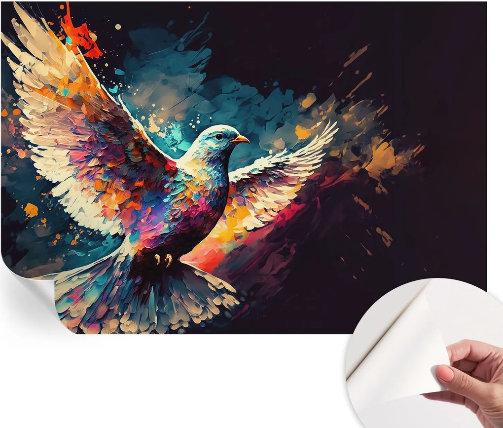 Fotótapéta Fali tapéta Hálószobába és Nappaliba Színes madár 152x104 cm