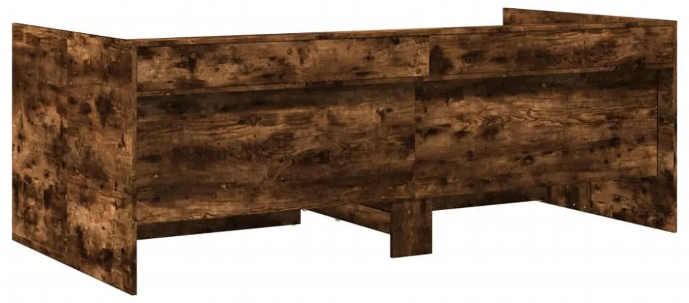füstös tölgy kanapéágy fiókkal matrac nélkül 75x190 cm