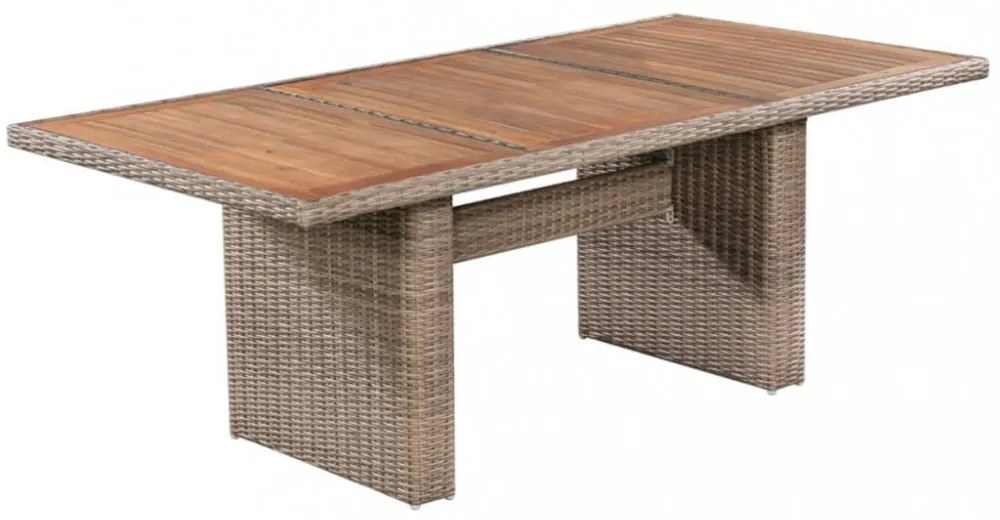 vidaXL 7 részes barna kültéri polyrattan étkezőgarnitúra párnákkal