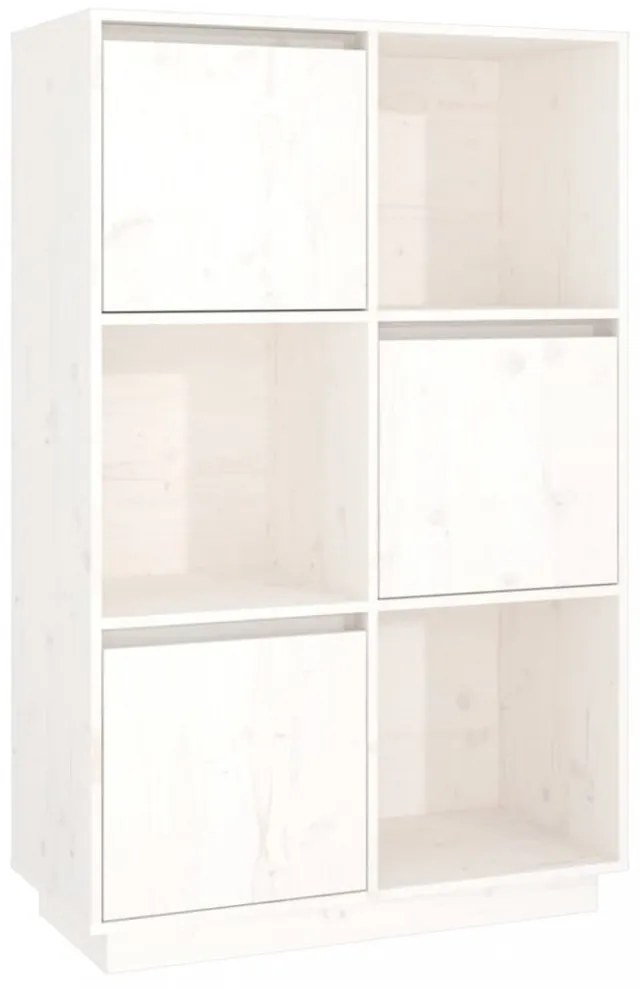 fehér tömör fenyőfa magasszekrény 74x35x117 cm