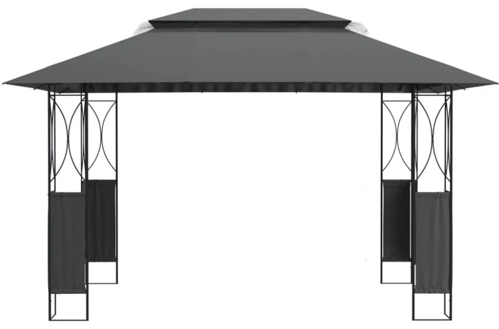 antracitszürke acél pavilon tetővel 400 x 300 x 270 m