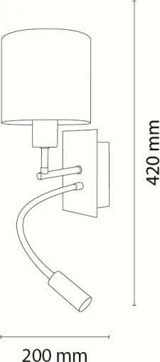 Brilagi - LED Flex. lámpa BOBO 1xE27/25W/230V + LED/3W m. króm/fehér/mackók