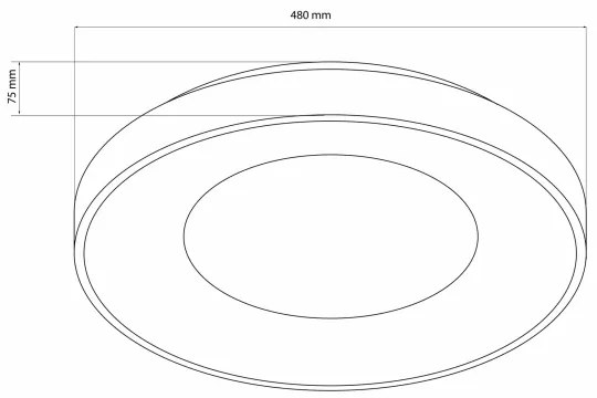LED Dimmelhető mennyezeti lámpa WITOLD LED/72W/230V 3000-6000K + távirányító