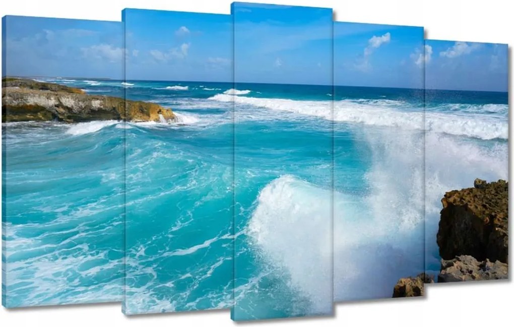 Vászonkép 100x60 Nyugtalan tenger Hullámok