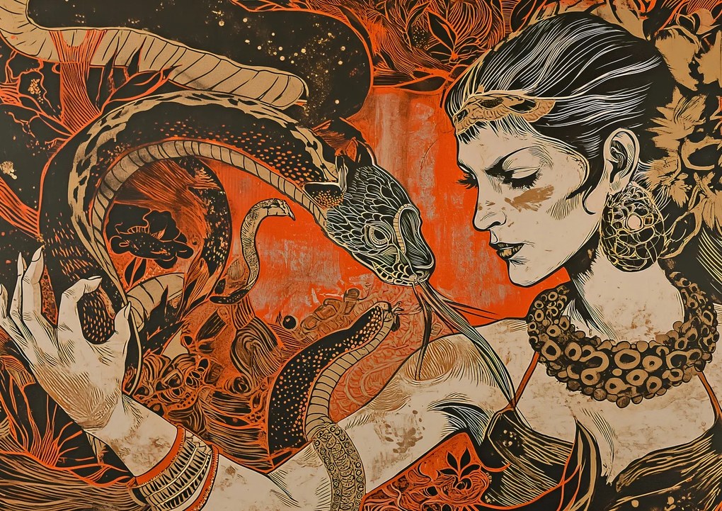 Poszter 84,1x59,4cm Beszélgetés a kígyóval