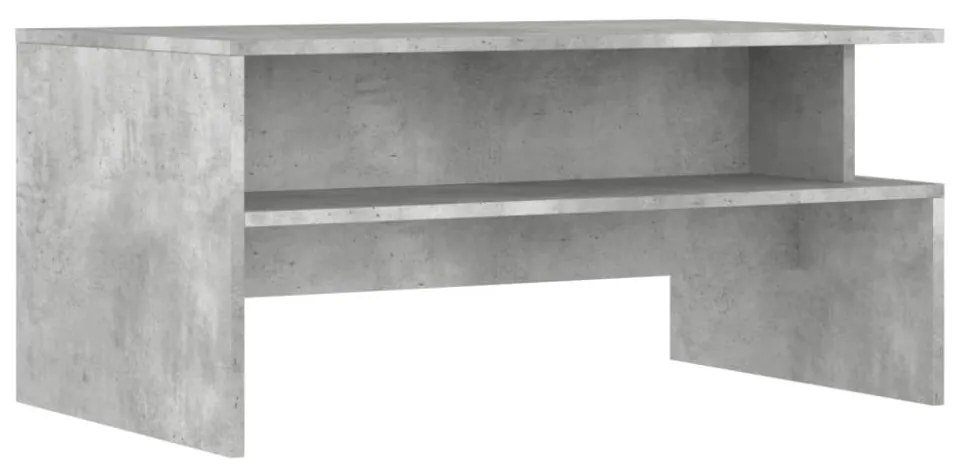 betonszürke szerelt fa dohányzóasztal 90 x 55 x 42,5 cm