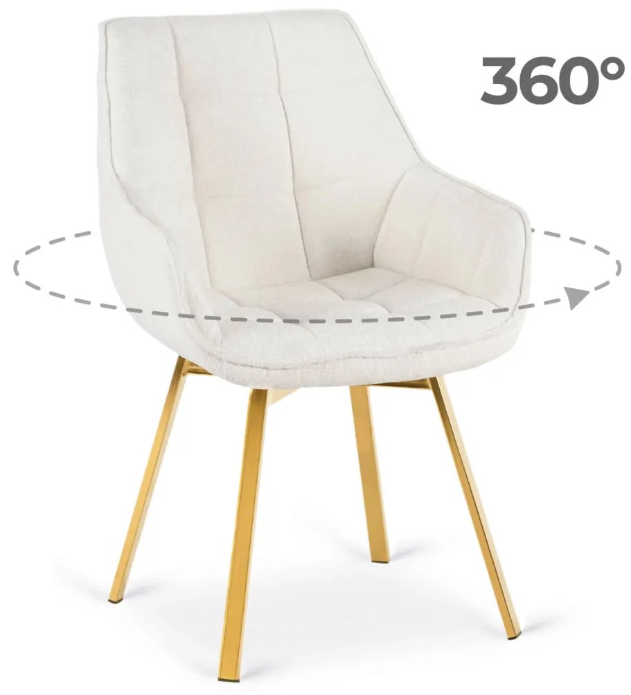 Bézs Bouclé Forgószék MIA