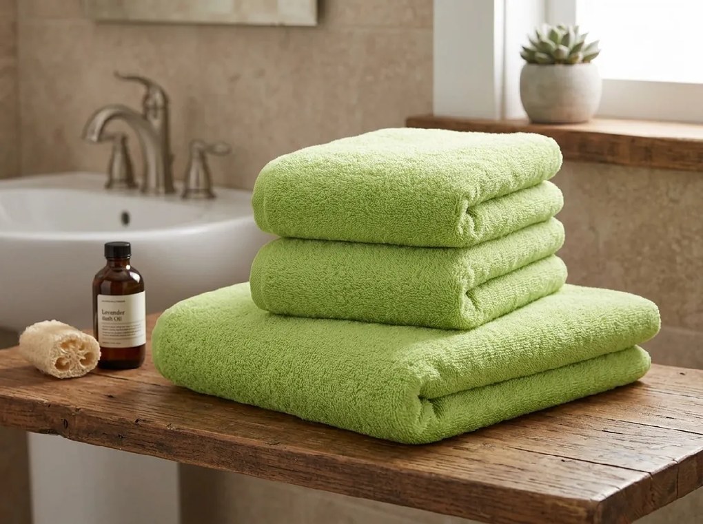 Fürdőlepedő NORIELLE 70x140 cm zöld, 100% pamut