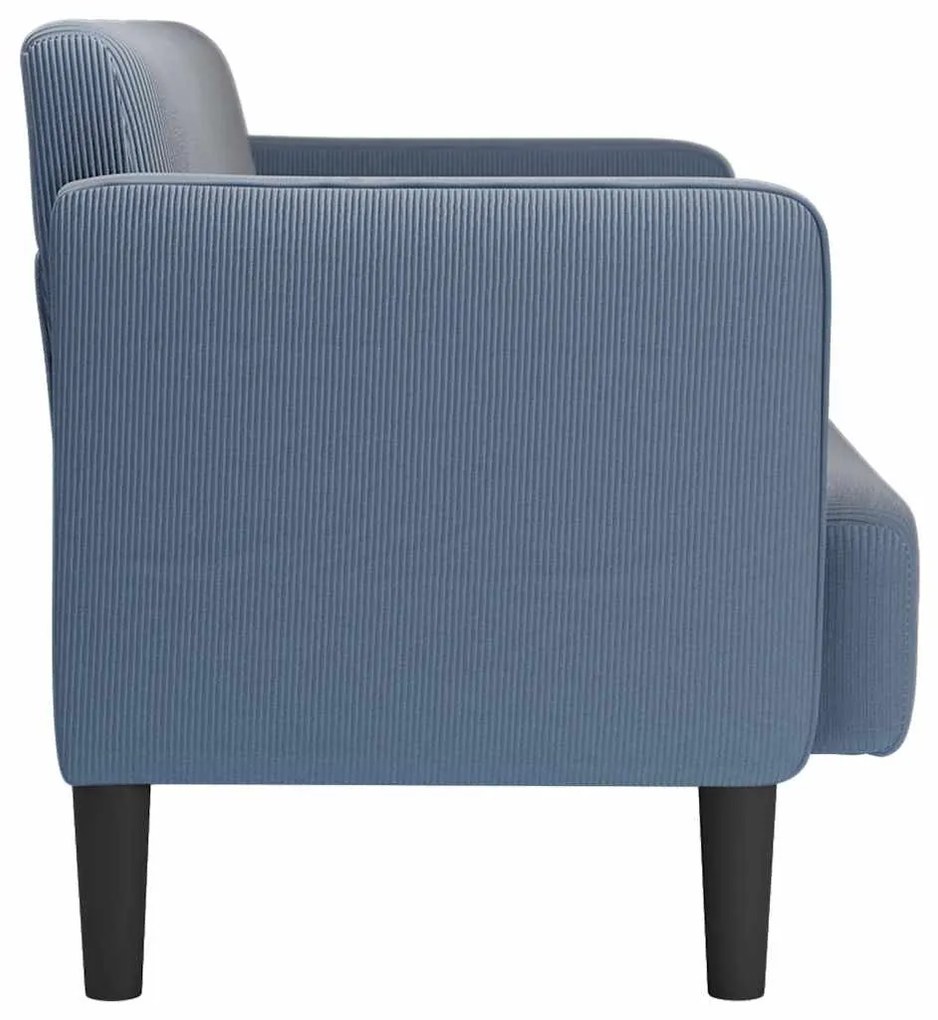 kék kordbársony szövet loveseat kanapé 109 cm