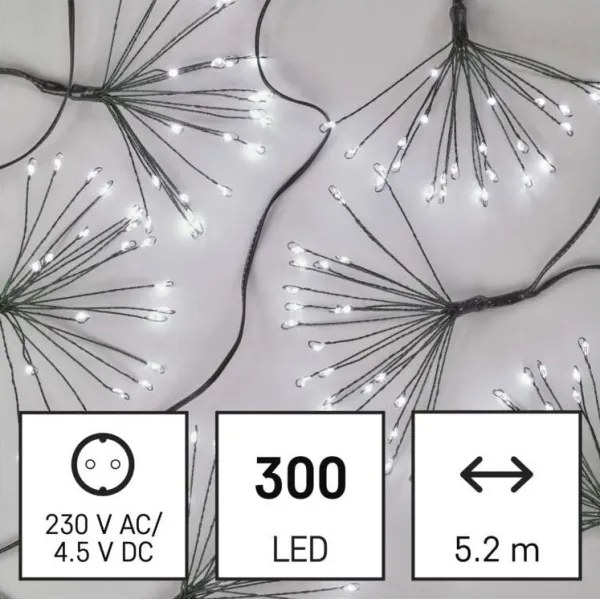 LED Karácsonyi lánc 300xLED/8,2m hideg fehér