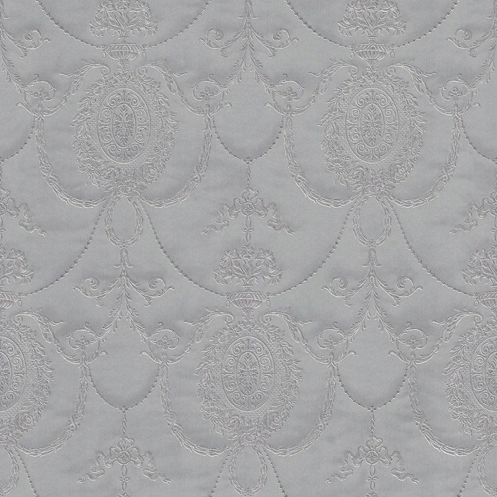 Tapéta Rasch 532128 vinil barokk dísz ezüst szatén glamour
