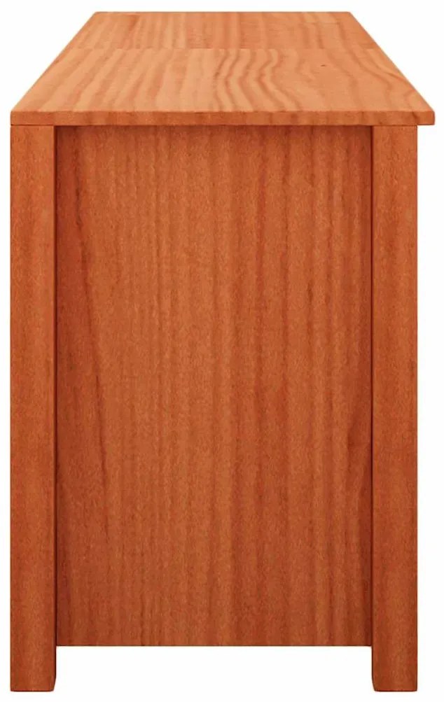 Cipőpad polcokkal Viaszbarna 160 x 36.5 x 50 cm Tömör fenyőfa