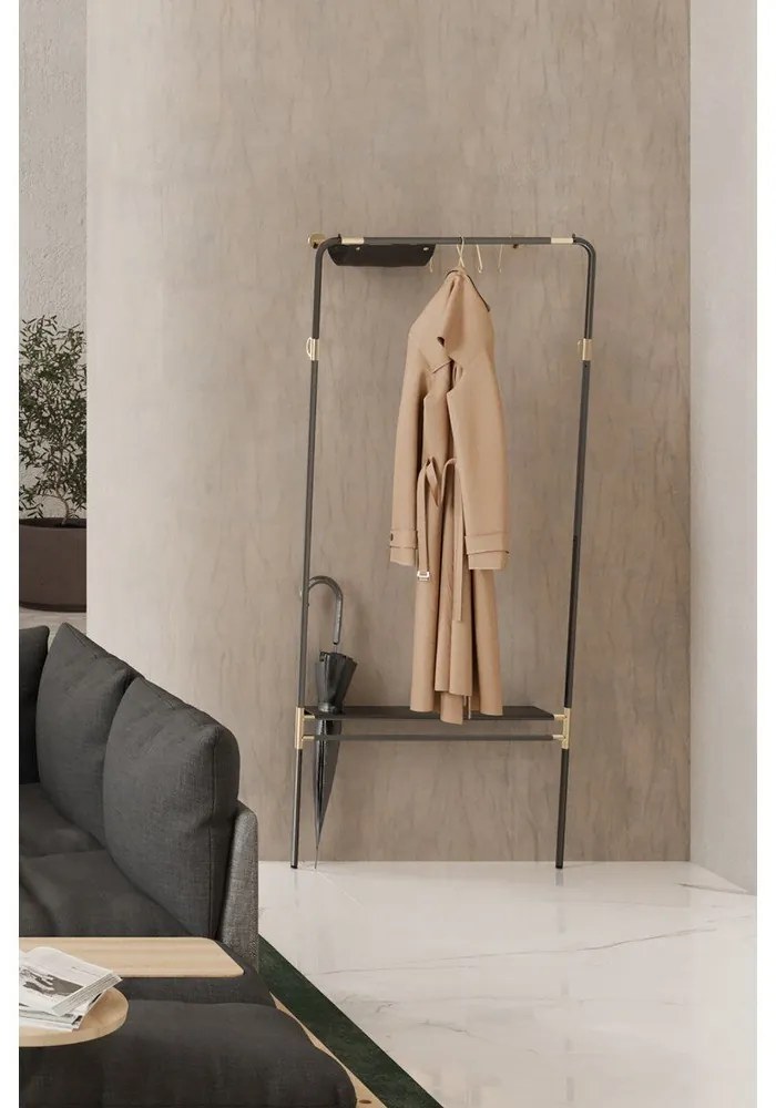 Fekete fém előszoba bútor Lean On Me – UMAGE