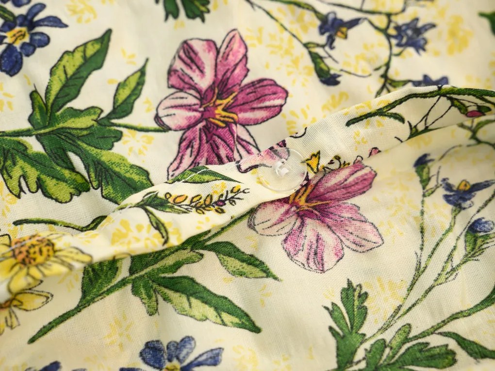 Krepp ágyneműhuzat HERBELLE színes Ágyneműhuzat mérete: 70 x 90 cm | 140 x 200 cm